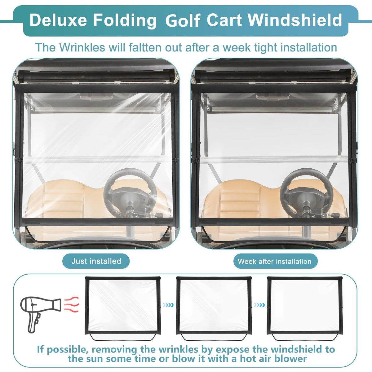 RIZINKART clear PVC material resists creasing for lasting clarity