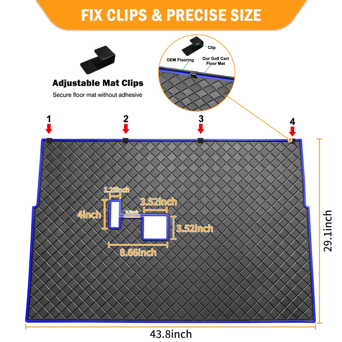 RIZINKART DS floor mat easy-clean surface for simple maintenance