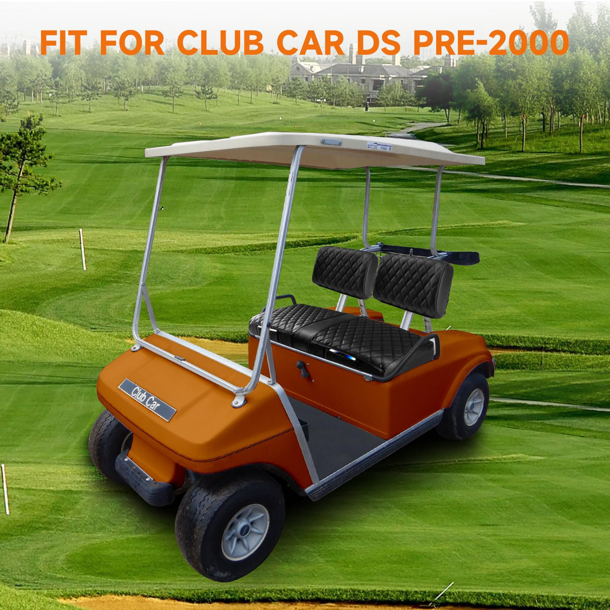 RIZINKART Club Car DS two-pocket setup adds convenient storage.
