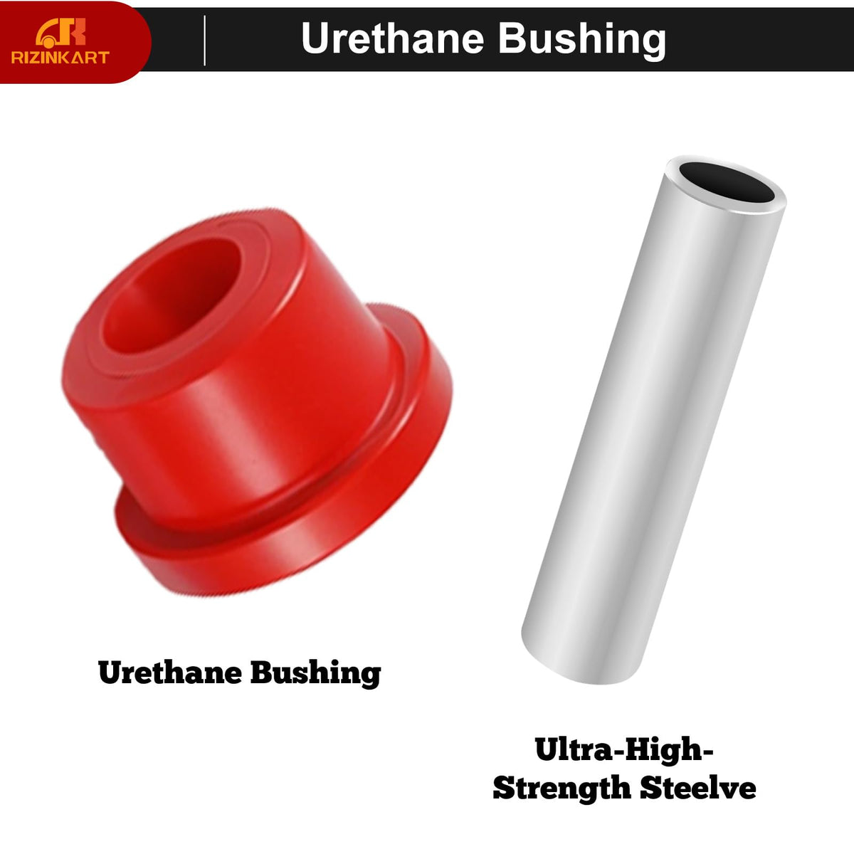 RIZINKART Club Car DS upper arm bushing sleeves for precise fit.
