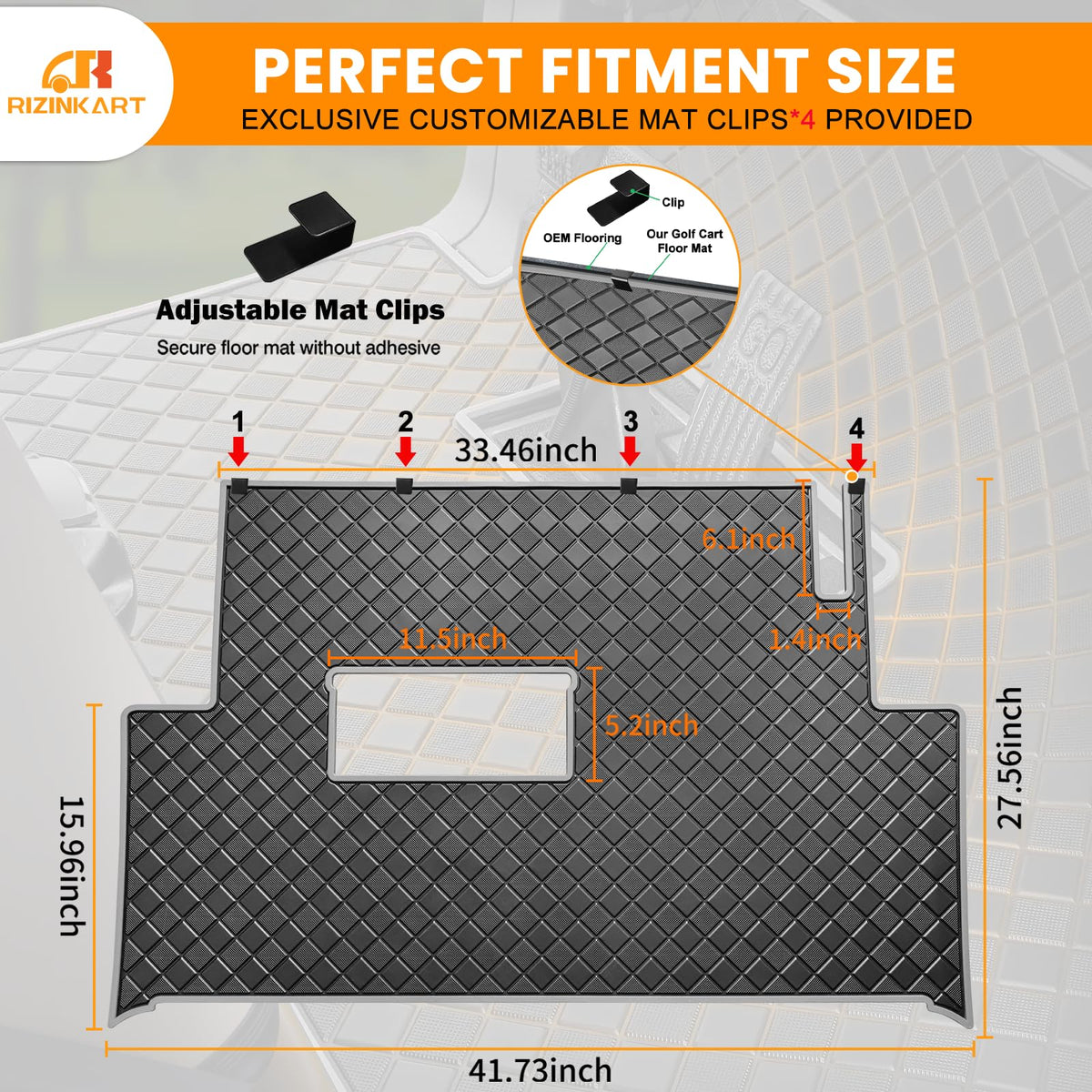 RIZINKART Precedent drainage channels channel water for quick cleaning