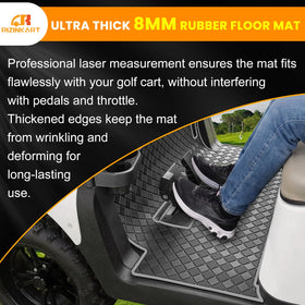 RIZINKART Durable rubber mat shields mud and spills for clean cabin