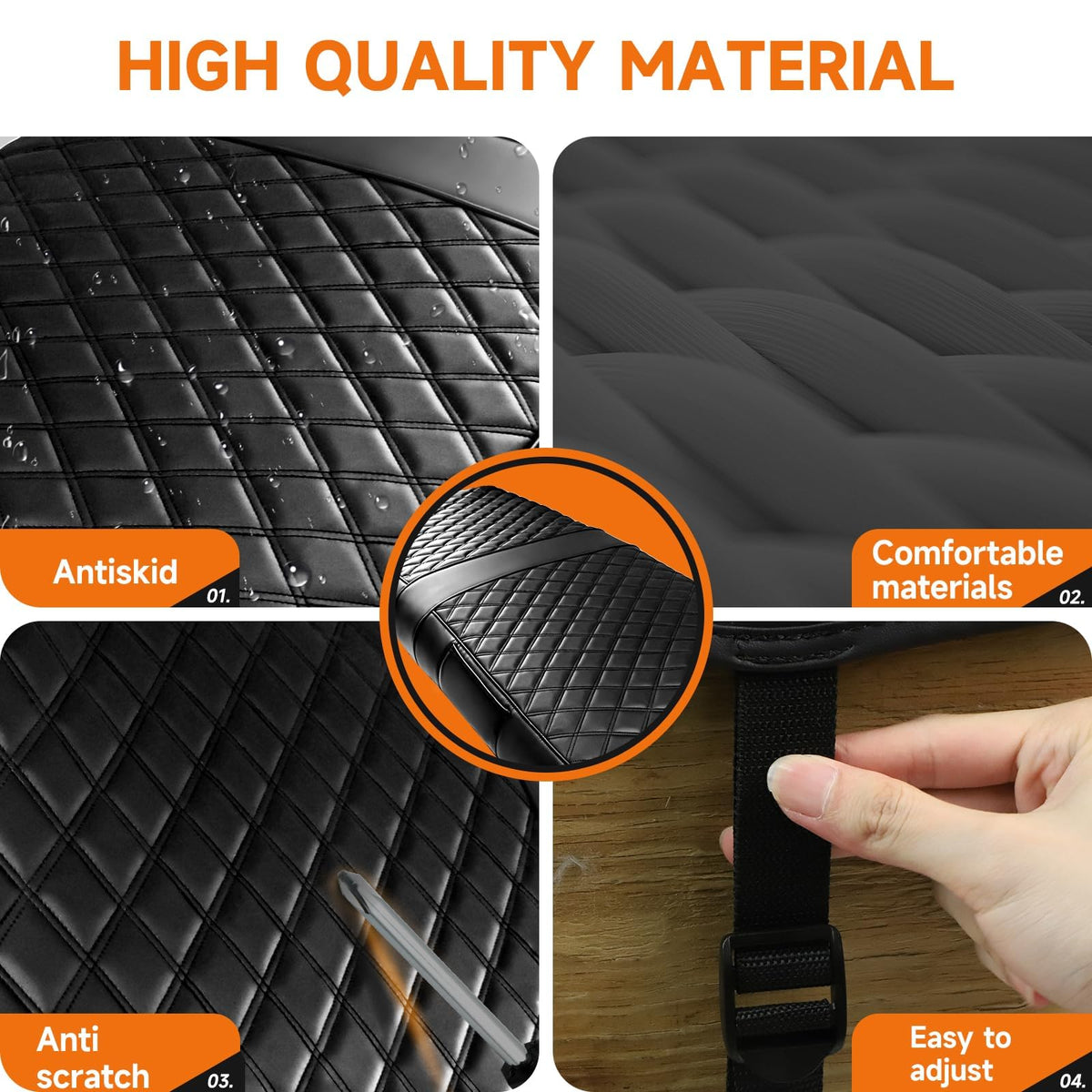 RIZINKART breathable mesh front seat cover keeps you cool on long rides.