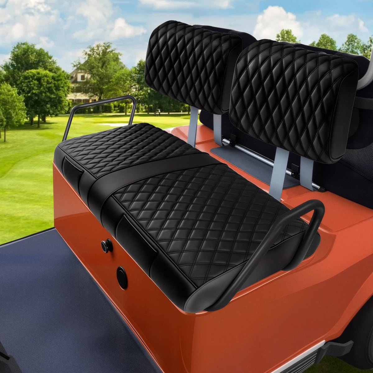RIZINKART Club Car Precedent front seat cover with diamond design for a premium look and protection.