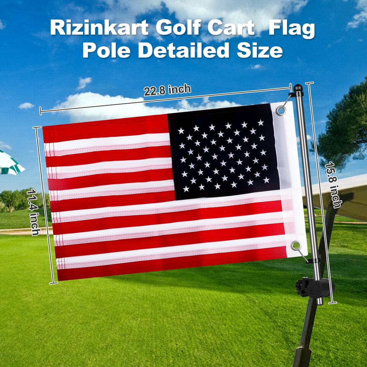 Rizinkart compact design saves space on the cart side.