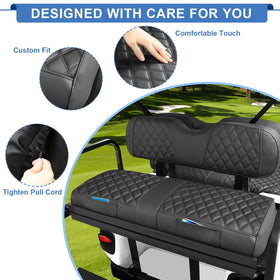 RIZINKART diamond-design rear seat cover elevates style while preserving comfort.