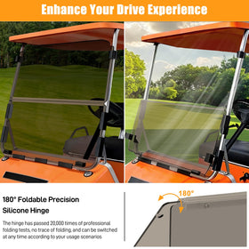 RIZINKART durable, corrosion-resistant windshield stands up to weather year after year.