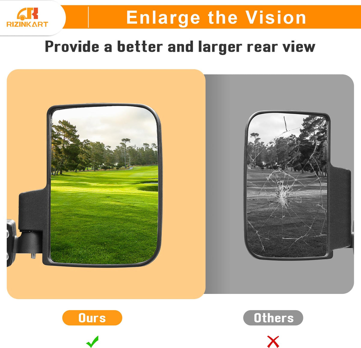 RIZINKART high-impact plastic construction offers durability with lightness.