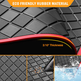 Easy-clean footwell protection with drainage-ready mat design.