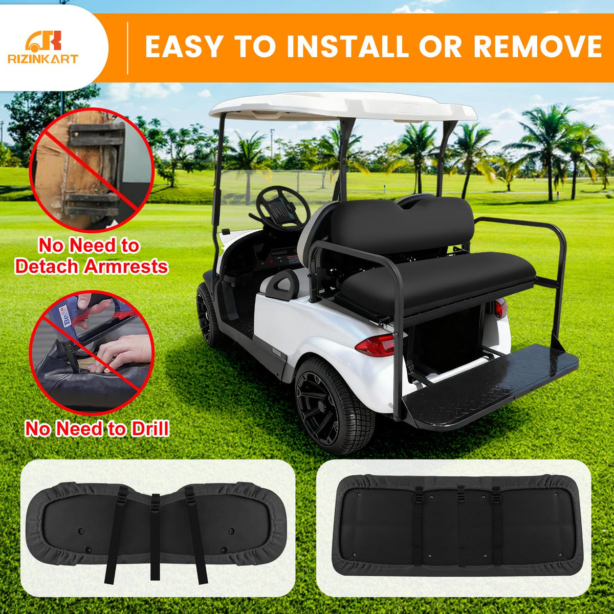 RIZINKART rear seat cover renews look and protection