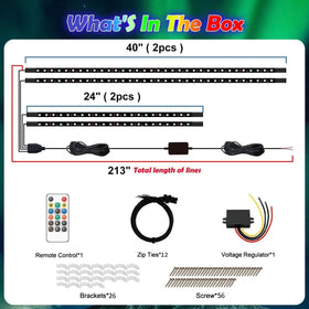 Rizinkart extra-long underglow length over 230 inches offers versatile mounting options