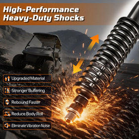 RIZINKART EZGO Medalist coil-over shock adds durability for rugged golf routes