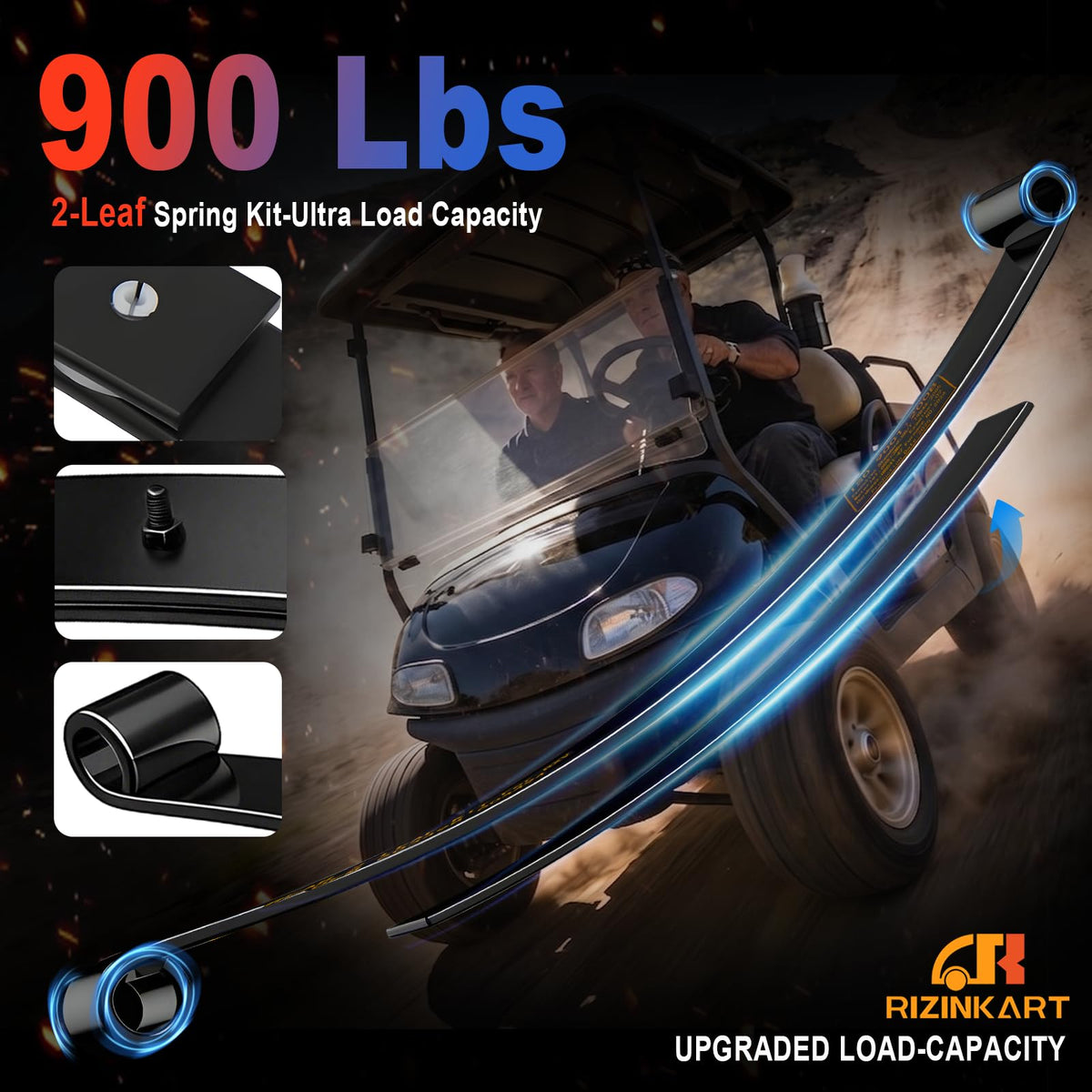 RIZINKART EZGO RXV PU bushings provide smoother operation and less vibration.