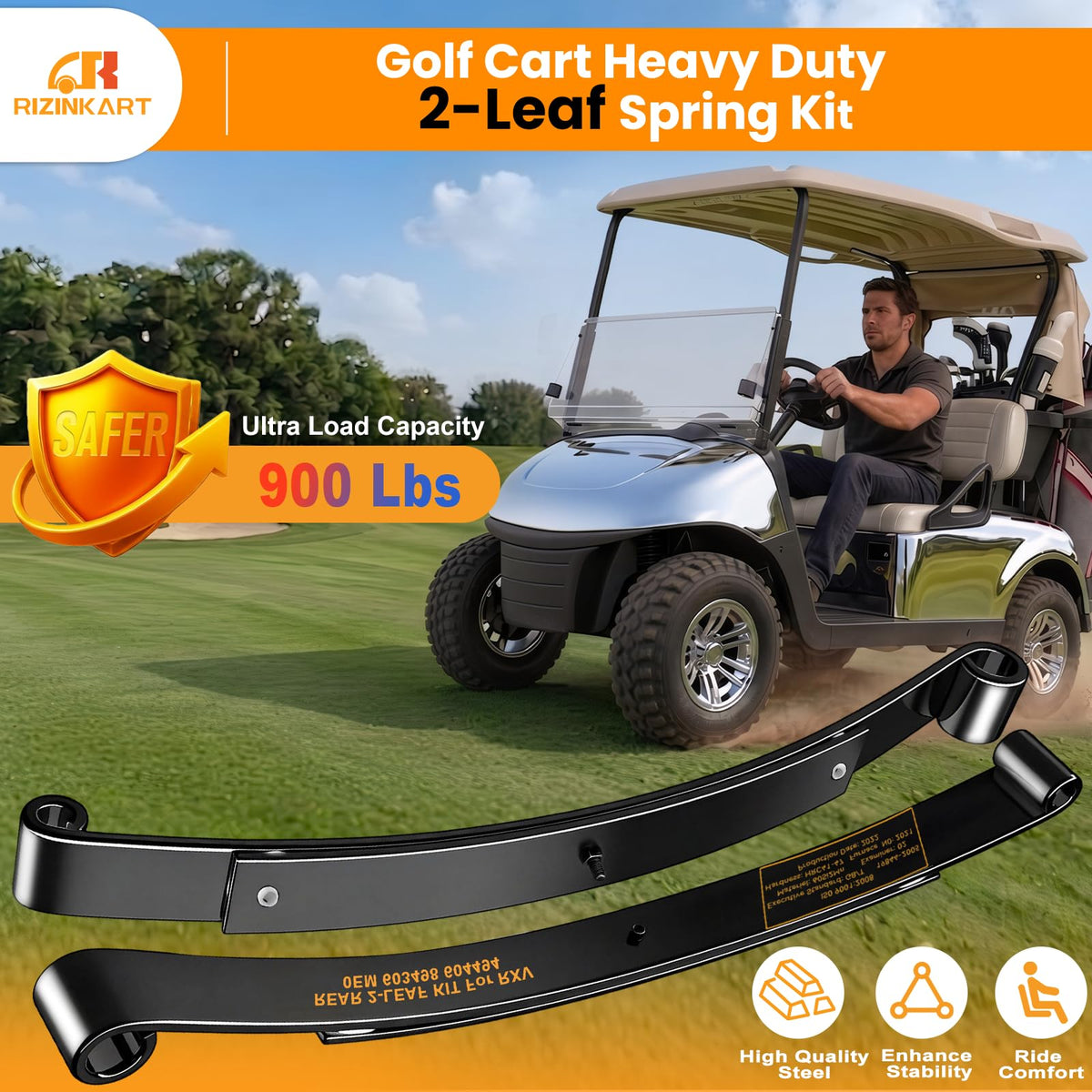 RIZINKART EZGO RXV complete kit offers a comprehensive upgrade package.
