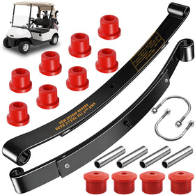 RIZINKART EZGO RXV rear leaf springs kit ready for install with added load support.