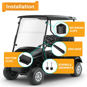 RIZINKART EZGO TXT 1in square-tube fit provides reliable support