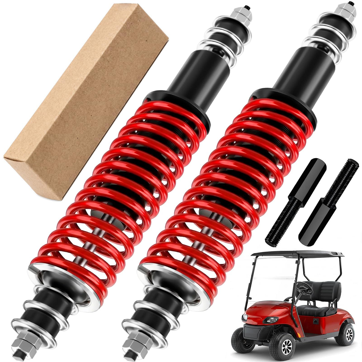 RIZINKART EZGO TXT front shock absorber enhances ride smoothness on uneven terrain