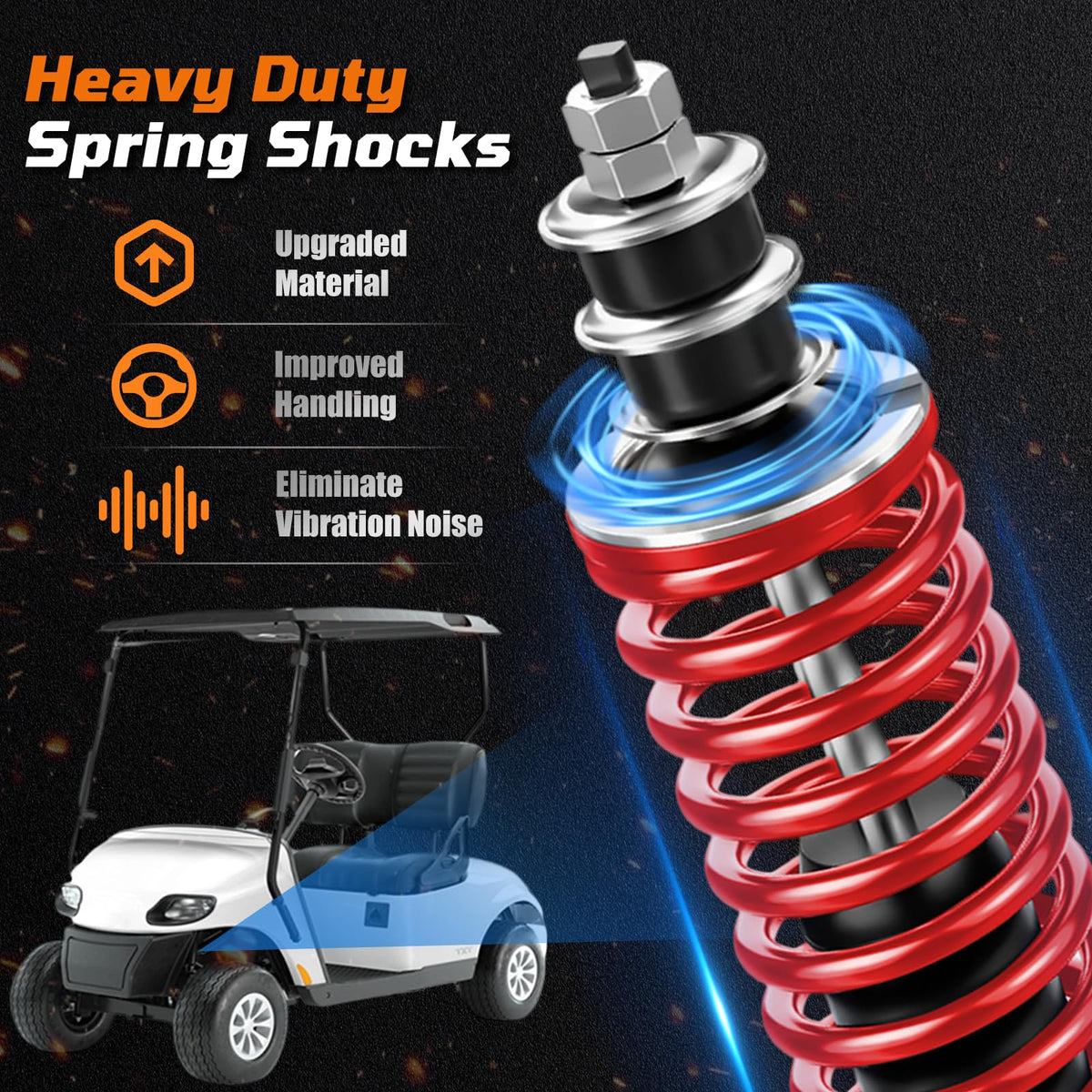 RIZINKART EZGO shocks replace OEM numbers for trusted compatibility