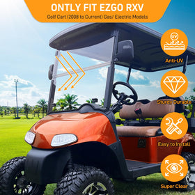 RIZINKART EZGO windshield with pre-drilled holes for quick, tool-free installation.