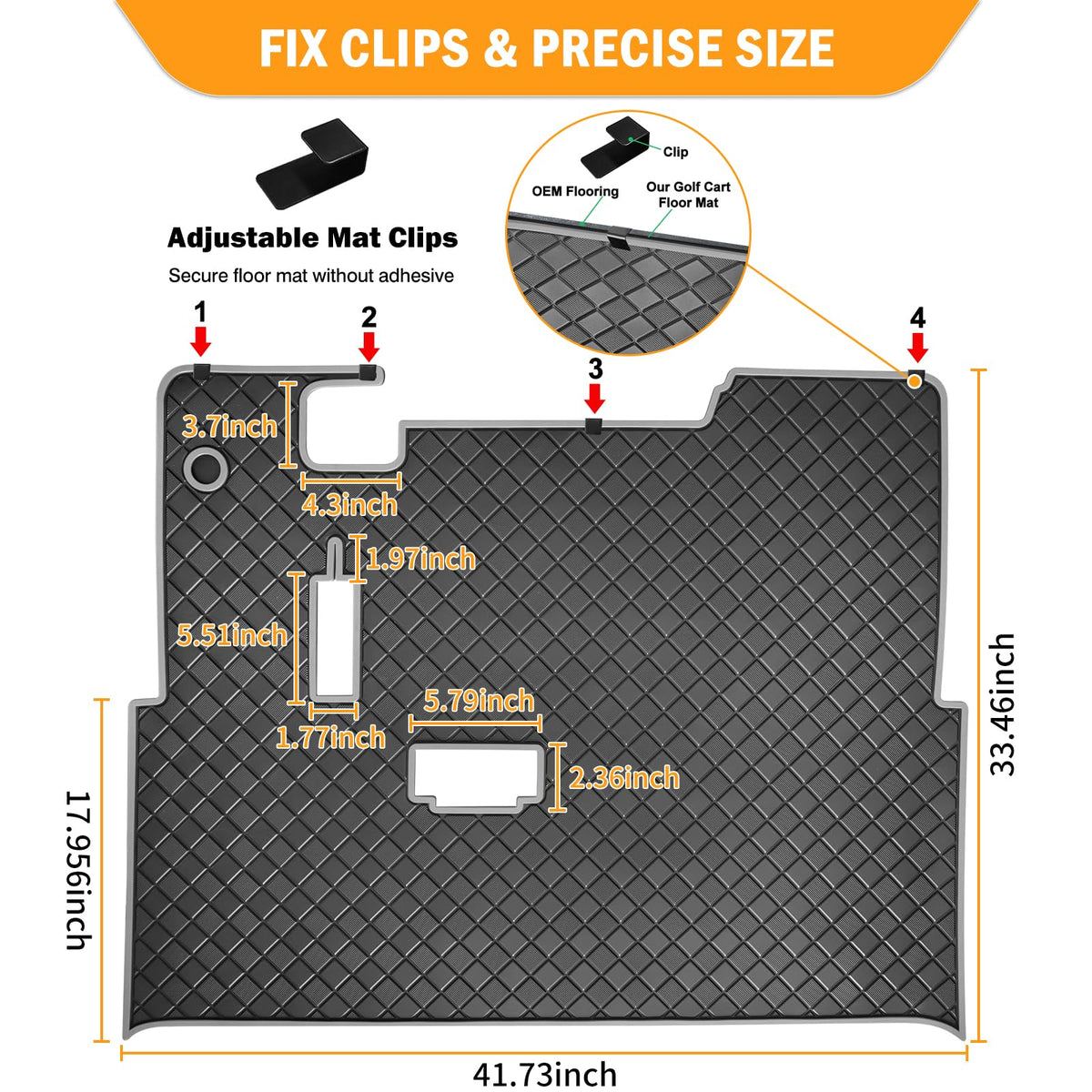 RIZINKART floor mat easy-clean surface rinses with water.