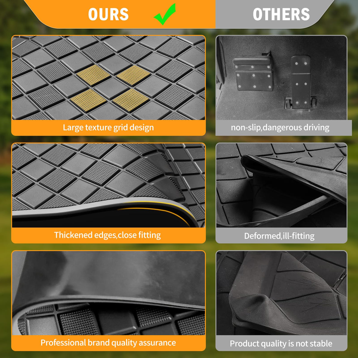 RIZINKART floor mat full-coverage design protects interior.