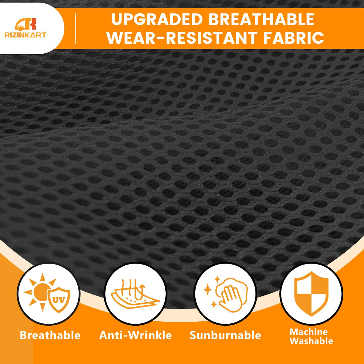 Rizinkart breathable sandwich mesh fabric keeps seat cool