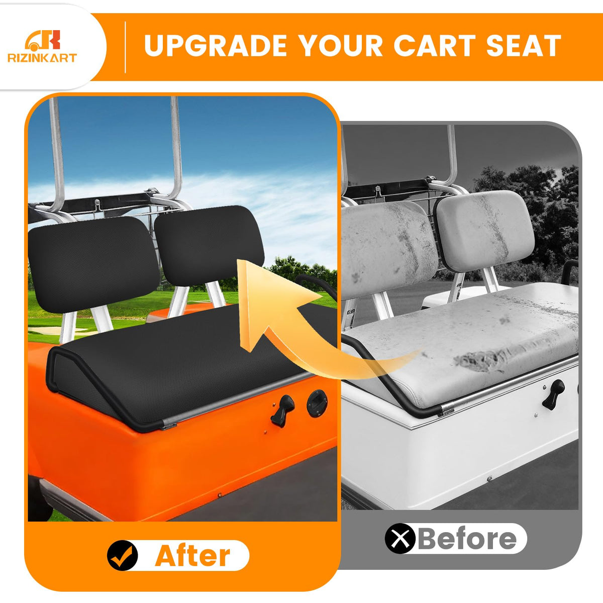 Rizinkart Club Car DS front seat protection for renewal