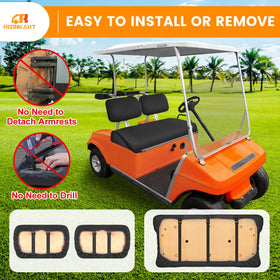 Rizinkart easy tool free installation on golf cart front seat cover