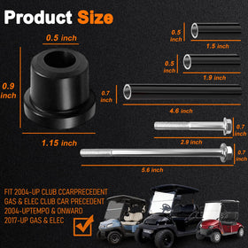 RIZINKART front upper A-Arm bushings reduce play for precise handling.