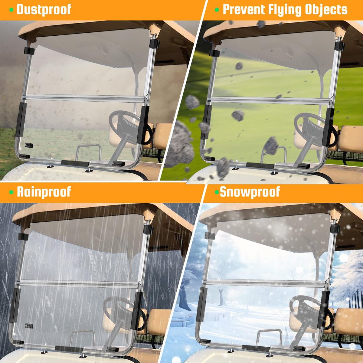 Folded-down mode provides fresh air on hot days