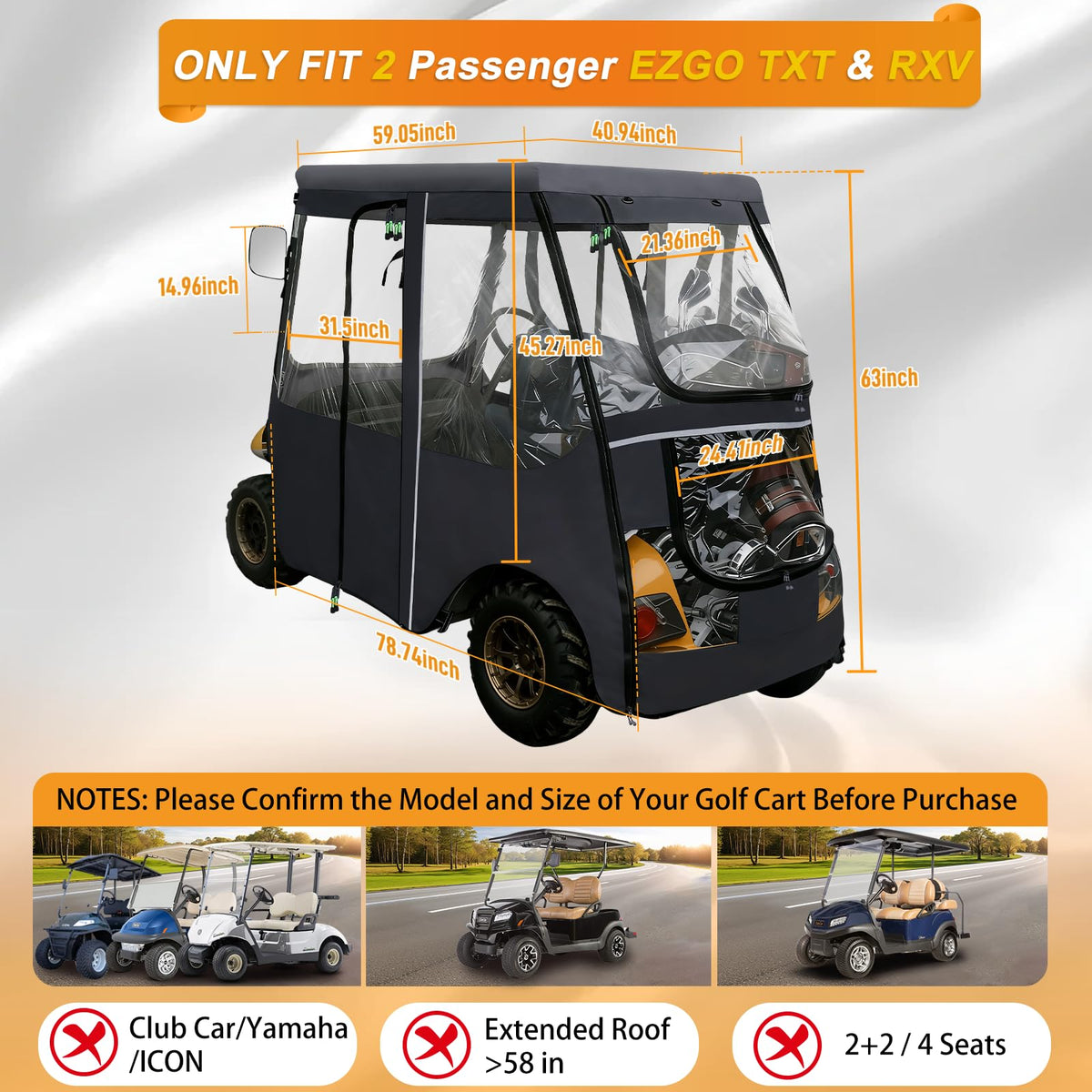 RIZINKART enclosure rear view with clear tail light panel for visibility