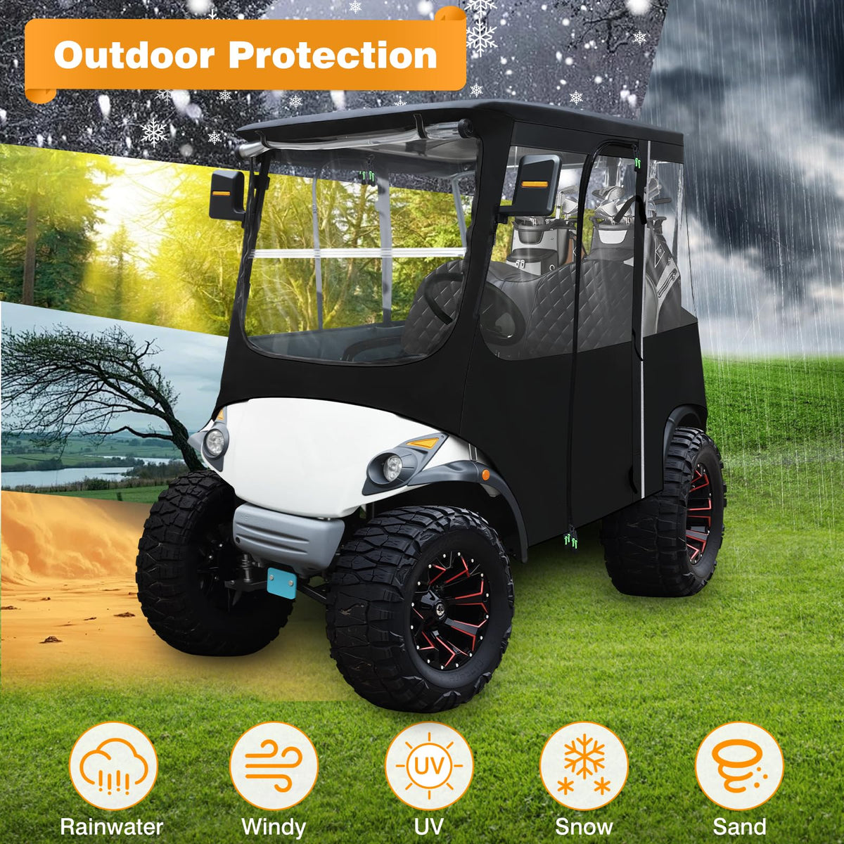 RIZINKART enclosure reflective stitching aids visibility at dusk