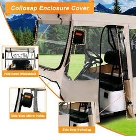 RIZINKART enclosure shows triple-zipper system for smooth access to the cabin.