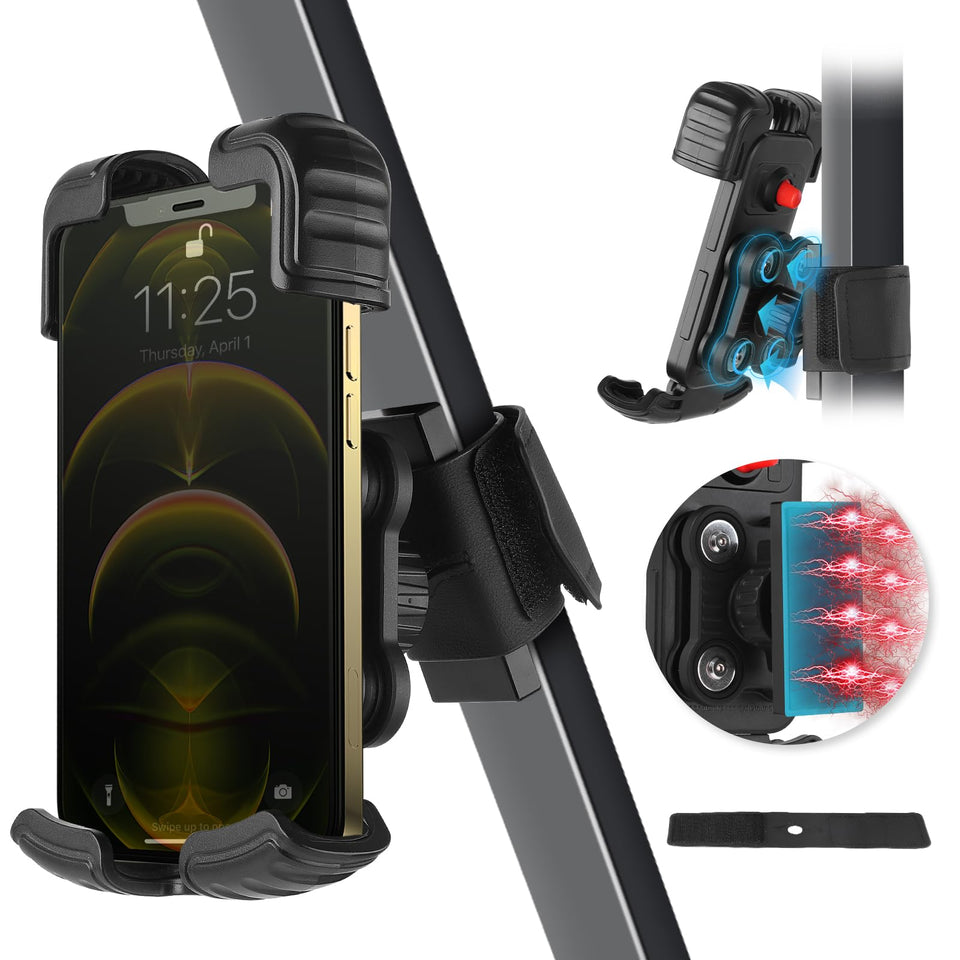 RIZINKART golf cart phone holder magnetic mount securely grips phones on metal surfaces.