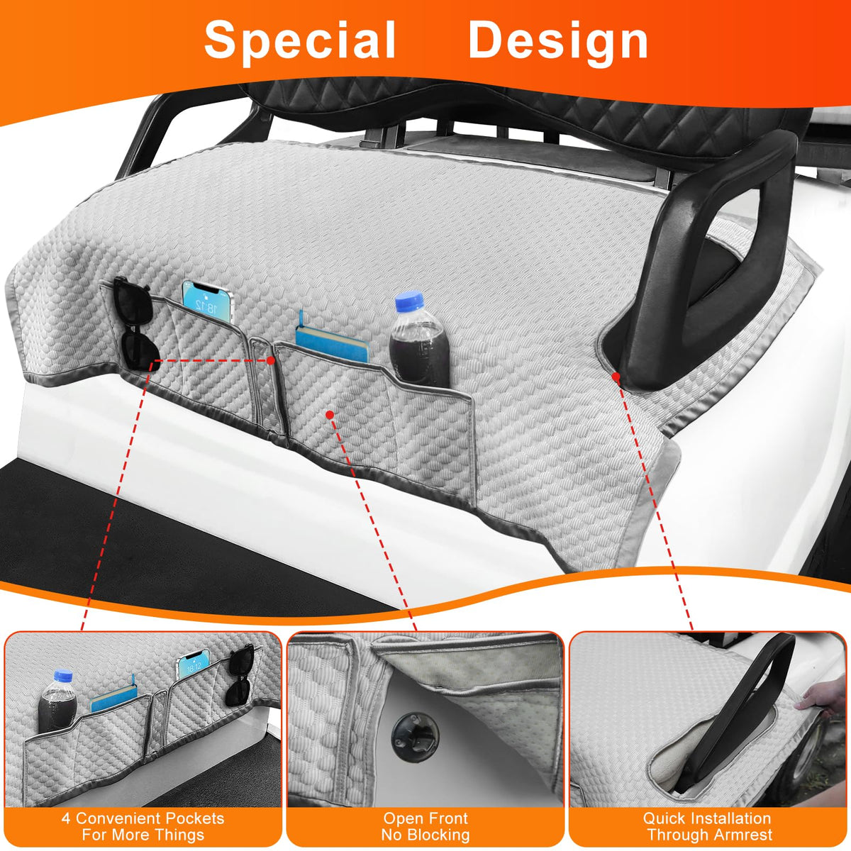 RIZINKART ice silk fabric delivers durable, soft warmth on the seat