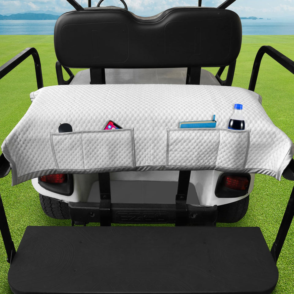 RIZINKART back-seat blanket on golf cart for cozy comfort