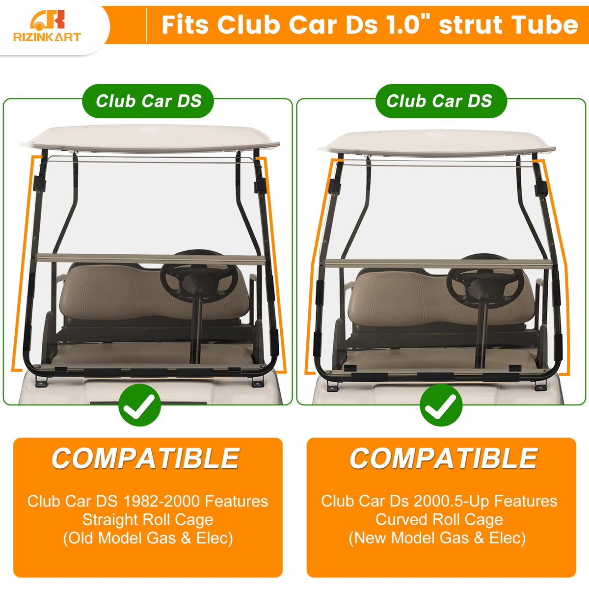 RIZINKART bottom bumper pads cushion the windscreen during bumpy drives