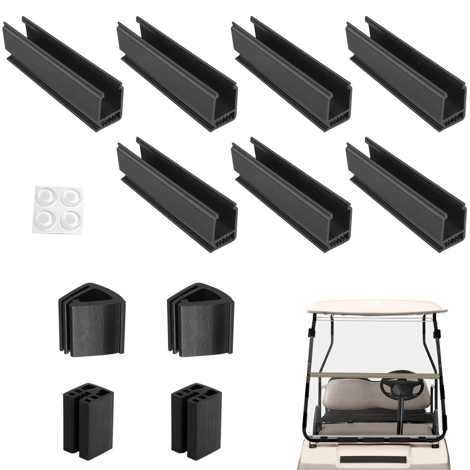 RIZINKART upper foldable clips secure Club Car DS windshield for steadier rides