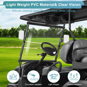 RIZINKART heavy-duty Oxford PVC windshield for durability and clear visibility.