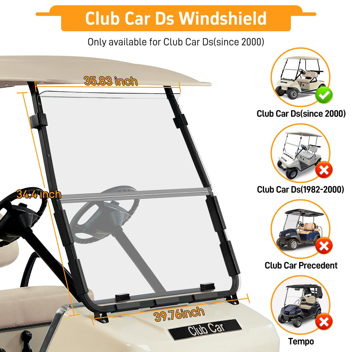 RIZINKART 3/16-inch PC windshield highlights durability and impact resistance.