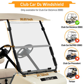 RIZINKART 3/16-inch PC windshield highlights durability and impact resistance.