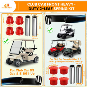 RIZINKART 2-leaf front spring boosts load capacity and sag reduction.