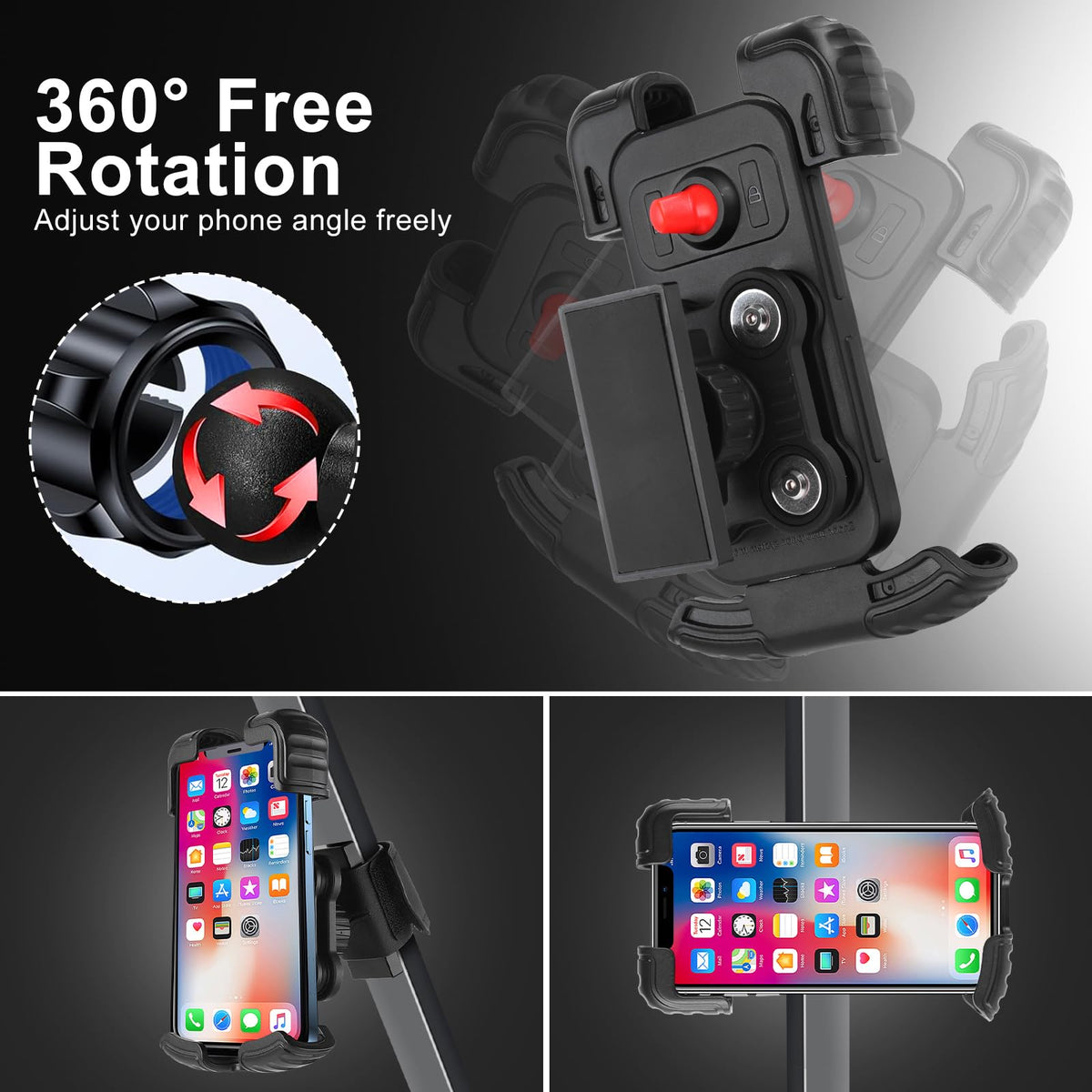 RIZINKART one-touch lock enables quick secure release.