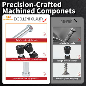 RIZINKART polyurethane bushings for rear leaf spring – premium material.