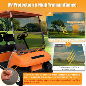 RIZINKART windshield with pre-drilled holes for quick, tool-free installation.