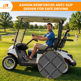 RIZINKART Rubber golf cart mat ideal for outdoor use and durability.