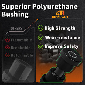 RIZINKART sleeves for front upper A-Arm improve durability and ease of installation.