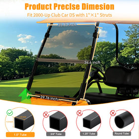 RIZINKART tinted front windshield reduces glare while preserving frame aesthetics.