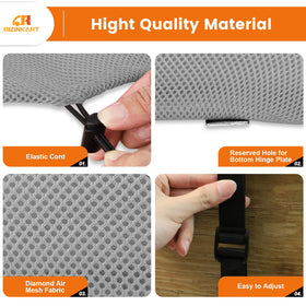RIZINKART tool free installation with hook and loop fasteners