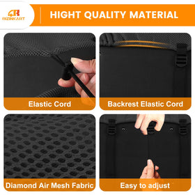 RIZINKART diamond-mesh rear seat cover enhances airflow